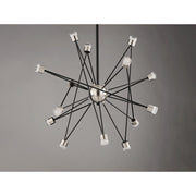 ET2 Lighting Phaeton LED 14-Light Chandelier in Black/Brushed Aluminum