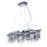 ET2 Lighting Midnight Shower 6 Light LED Pendant, Chrome/Smoke - E23096-138PC