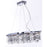 ET2 Lighting Midnight Shower 6 Light LED Pendant, Chrome/Smoke