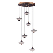 ET2 Lighting Bella 7 Light Pendant, Bronze/Gold