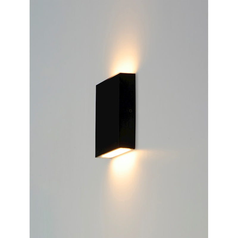 ET2 Lighting Brik LED 2-Light Small Outdoor Wall Sconce, Black
