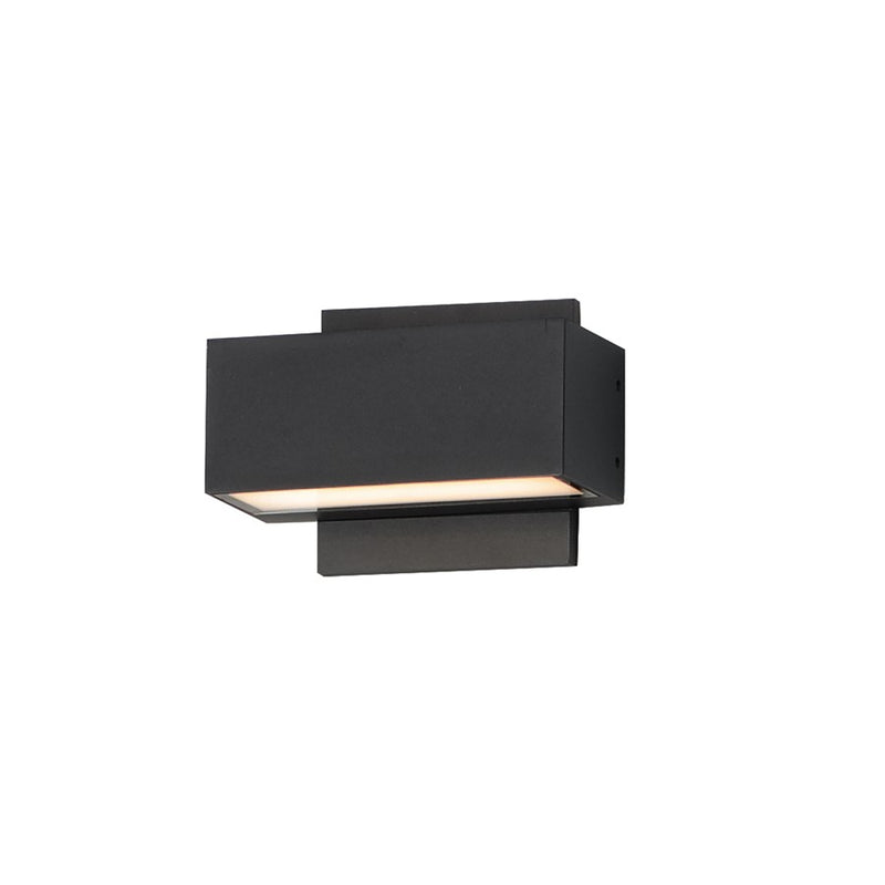 ET2 Lighting Blok 2-Light 6.75" LED Outdoor Wall Sconce, Black