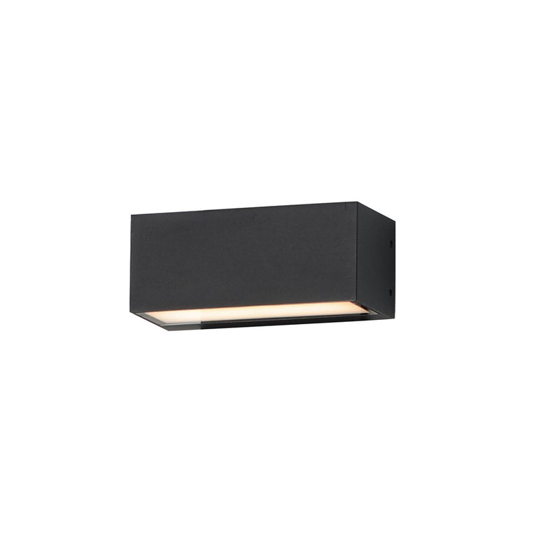 ET2 Lighting Blok 2-Light 6.75" LED Outdoor Wall Sconce, Black
