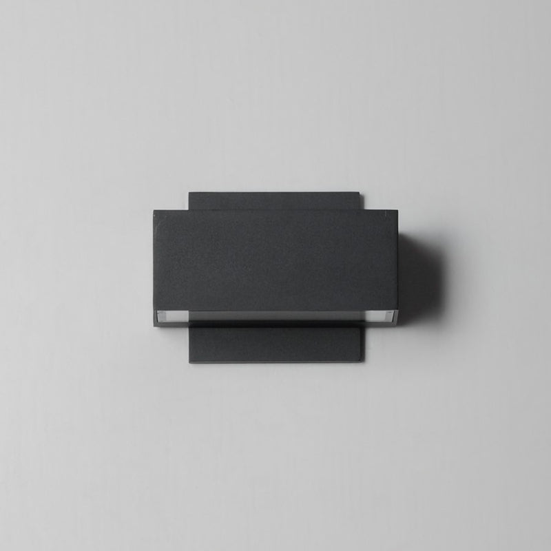 ET2 Lighting Blok 2-Light 6.75" LED Outdoor Wall Sconce, Black
