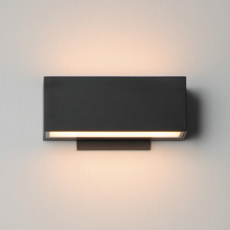 ET2 Lighting Blok 2-Light 9" Outdoor Wall Sconce, Black
