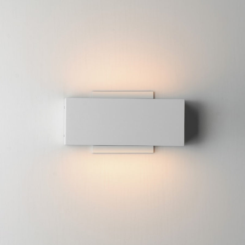 ET2 Lighting Blok 2-Light 9" LED Outdoor Wall Sconce, White
