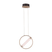 ET2 Lighting Flare-Single Pendant, 8W, Black/Soft Gold