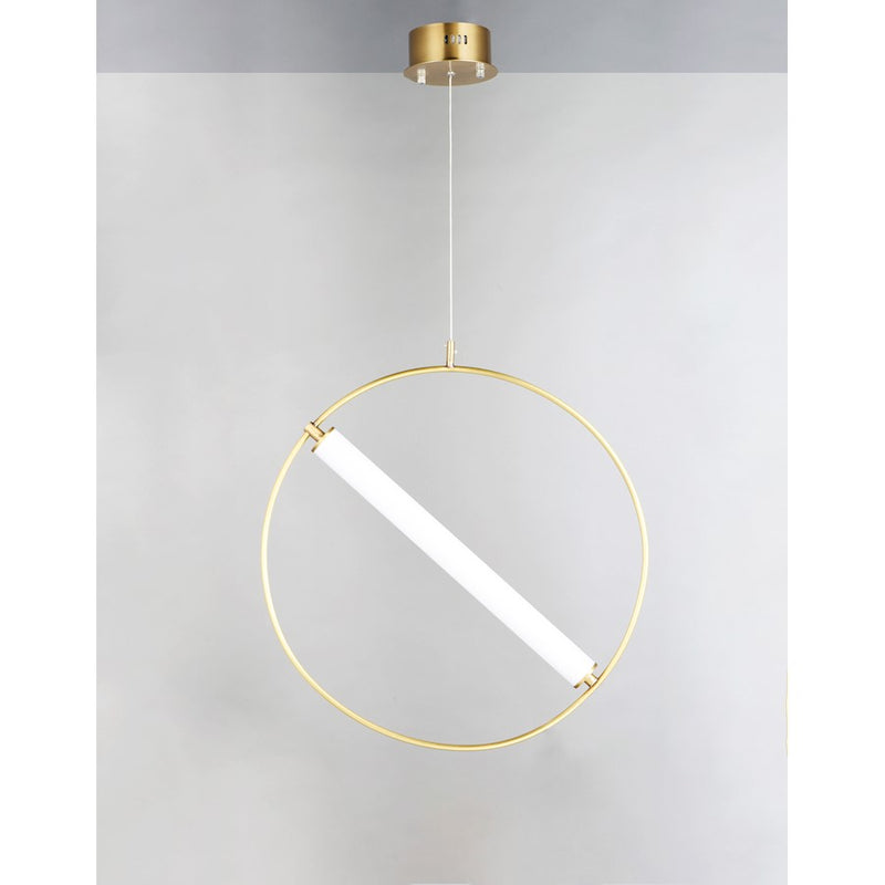 ET2 Lighting Flare-Single Pendant, 8W, Black/Soft Gold