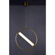 ET2 Lighting Flare-Single Pendant, 8W, Black/Soft Gold