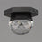 ET2 Lighting Allumettes 1 Light Flush Mount, Black/Clear Crystal