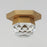 ET2 Lighting Allumettes 1 Light Flush Mount, Gold/Clear Crystal