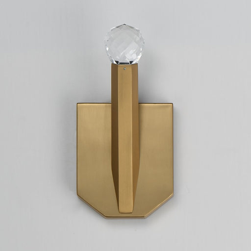 ET2 Lighting Allumettes 1 Light Wall Sconce, Gold/Clear Crystal