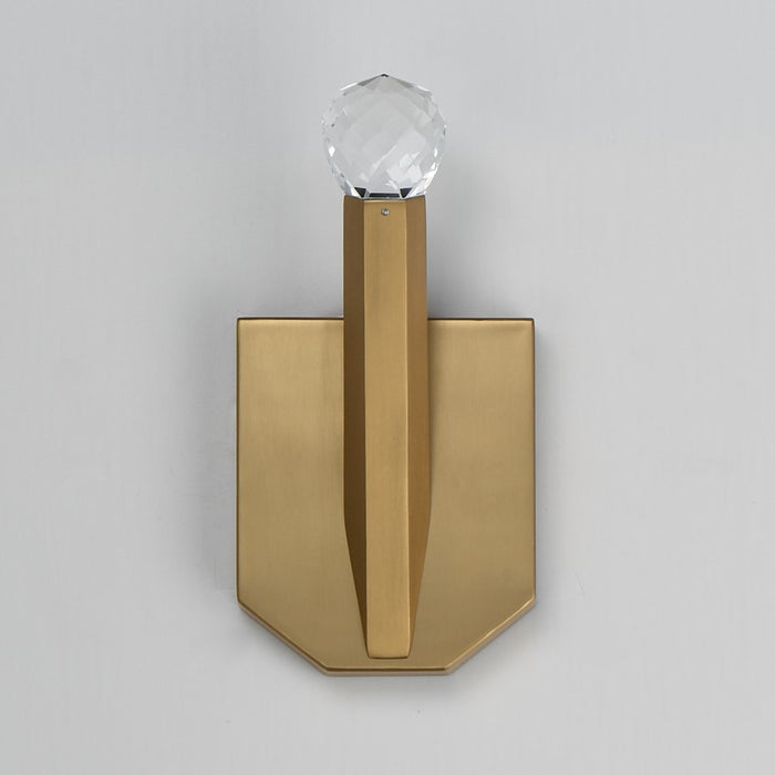 ET2 Lighting Allumettes 1 Light Wall Sconce, Gold/Clear Crystal