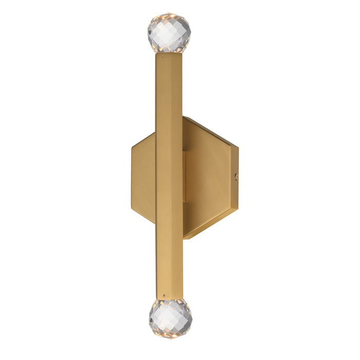 ET2 Lighting Allumettes 2 Light Wall Sconce, Gold/Clear Crystal - E23342-122GLD