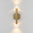 ET2 Lighting Allumettes 2 Light Wall Sconce, Gold/Clear Crystal