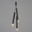 ET2 Lighting Allumettes 3Lt Multi-Light Pendant, Blk/Crystal