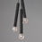 ET2 Lighting Allumettes 3Lt Multi-Light Pendant, Blk/Crystal