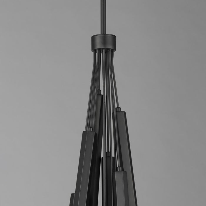 ET2 Lighting Allumettes 12Lt Multi-Lt Pendant, Blk/Clear Crystal