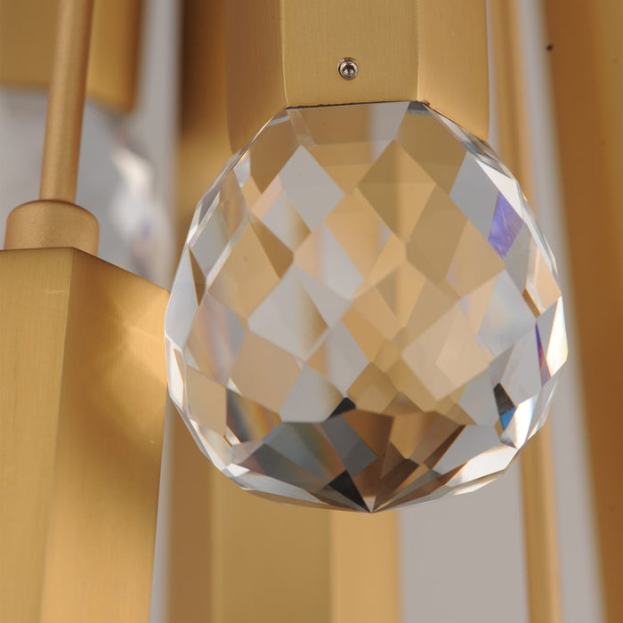 ET2 Lighting Allumettes 12Lt Multi-Lt Pendant, Gld/Clear Crystal