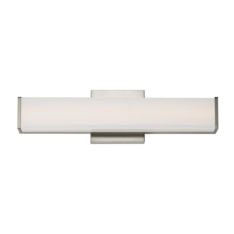 ET2 Lighting Baritone 1 Light LED Wall Sconce, Nickel/White