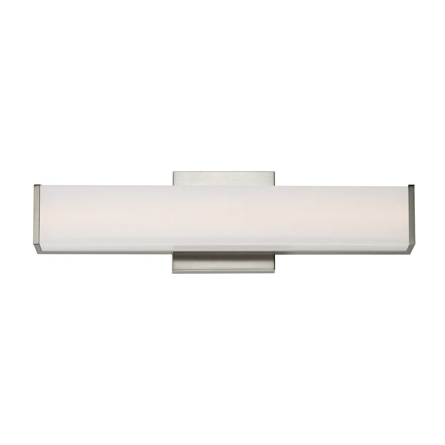 ET2 Lighting Baritone 1 Light LED Wall Sconce, Nickel/White