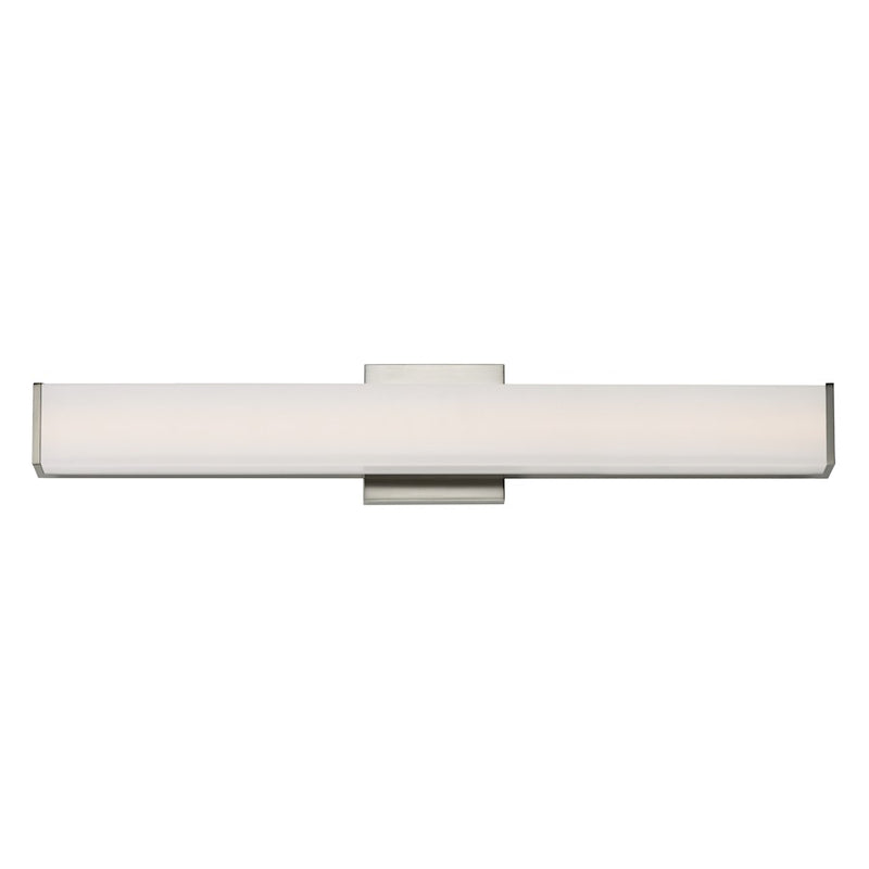 ET2 Lighting Baritone 1 Light LED Wall Sconce, Nickel/White