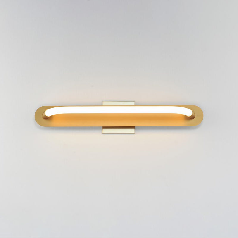 ET2 Lighting Loop 1 Light 24" LED Wall Sconce, Gold/White