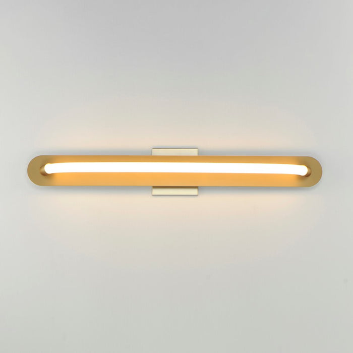 ET2 Lighting Loop 1 Light 30" LED Wall Sconce, Gold/White
