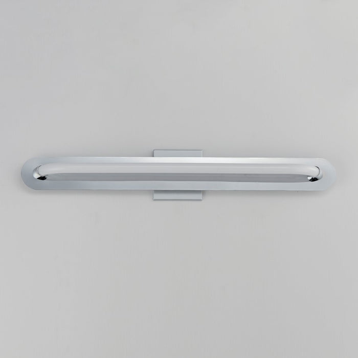 ET2 Lighting Loop 1 Light 30" LED Wall Sconce, Chrome/White