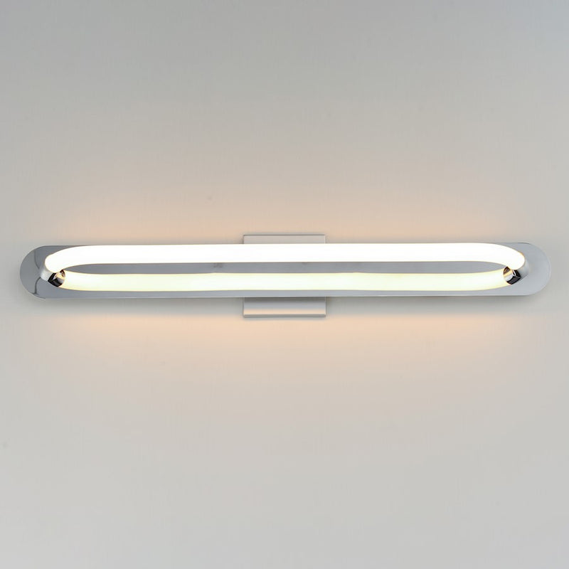 ET2 Lighting Loop 1 Light 30" LED Wall Sconce, Chrome/White