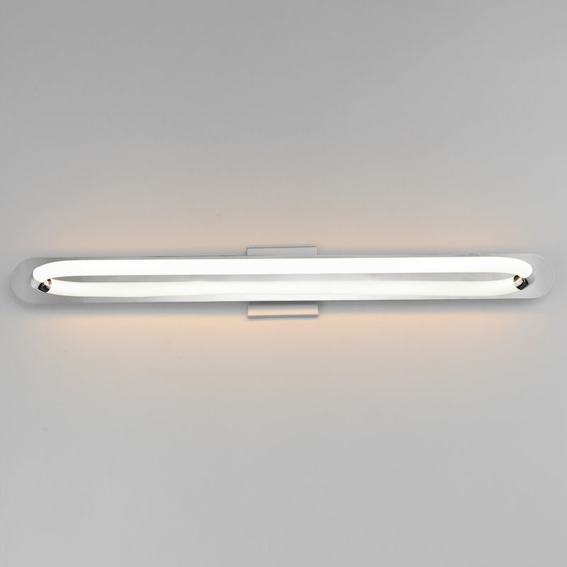 ET2 Lighting Loop 1 Light 36" LED Wall Sconce, Chrome/White