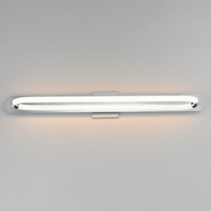 ET2 Lighting Loop 1 Light 36" LED Wall Sconce, Chrome/White