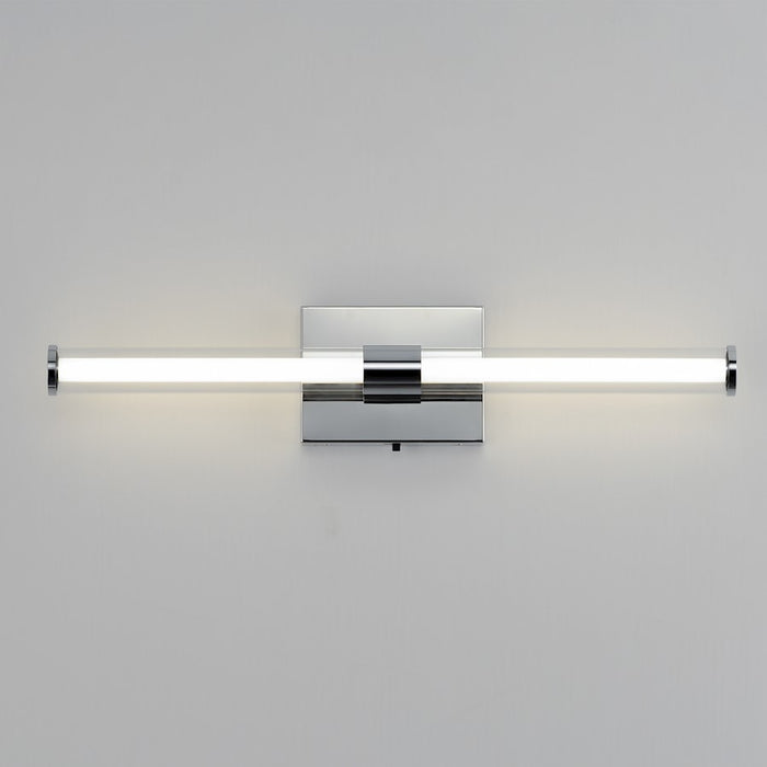 ET2 Lighting Fuse 1Lt 24" LED Bath Vanity/CCT, Chrome/Clear/White