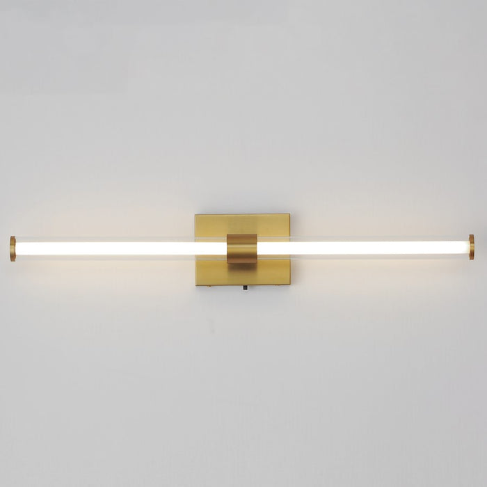 ET2 Lighting Fuse 1Lt 30" LED Bath Vanity/CCT, Brass/Clear/White