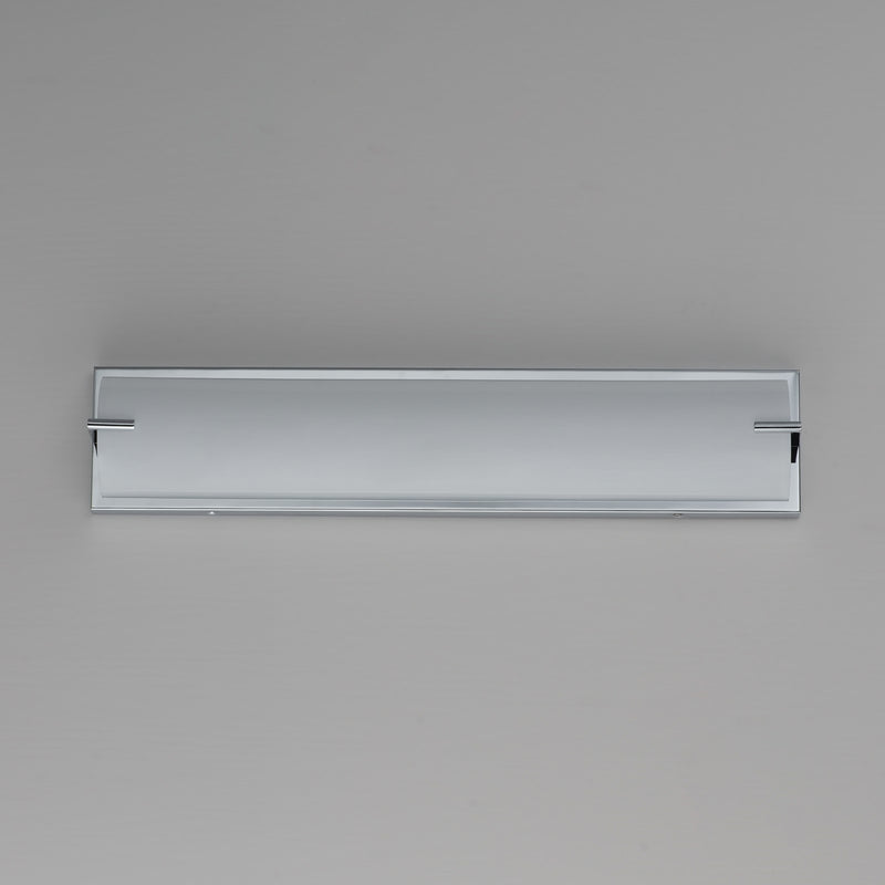 ET2 Alto 24in 1-Light Bath Sconce | Modern Polished Chrome and White PC | Bathroom Vanity & Powder Room | 5 x 24 x 3 in | Model E23452-PC