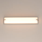 ET2 Alto 24in 1-Light Bath Sconce | Modern Satin Nickel and White PC | Bathroom Vanity & Powder Room | 5 x 24 x 3 in | Model E23452-SN
