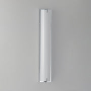 ET2 Alto 30in 1-Light LED Bath Sconce | Modern Polished Chrome and White Acrylic | Bathroom Vanity & Powder Room | 5 x 30 in, 5CCT | Model E23453-PC