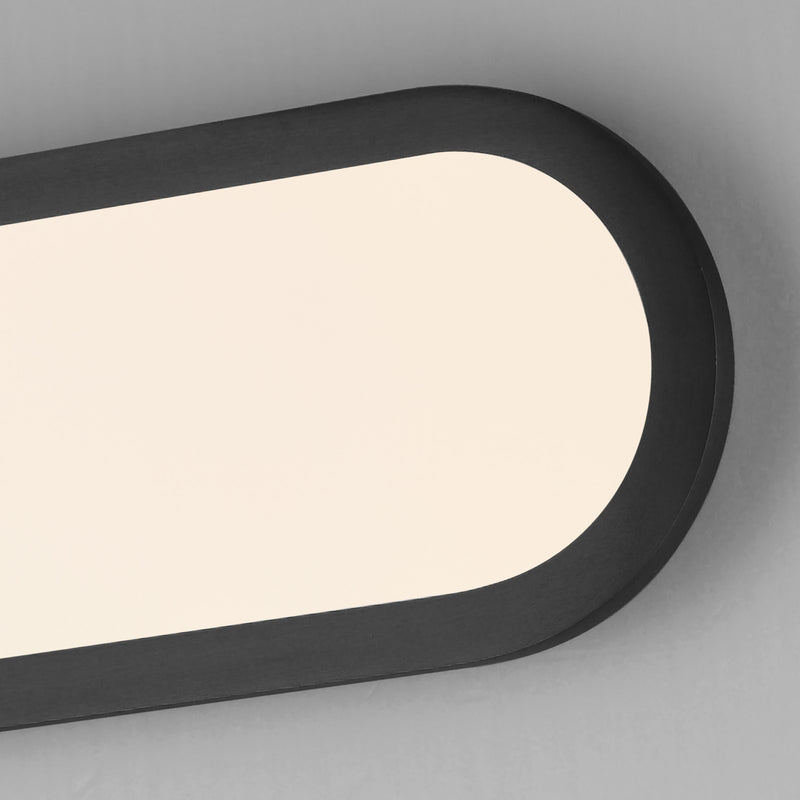 ET2 Latitudes 18in 1-Light Bath Sconce | Modern Black and White Acrylic | Bathroom & Corridor | 5.75 x 18 in | Model E23461-BK