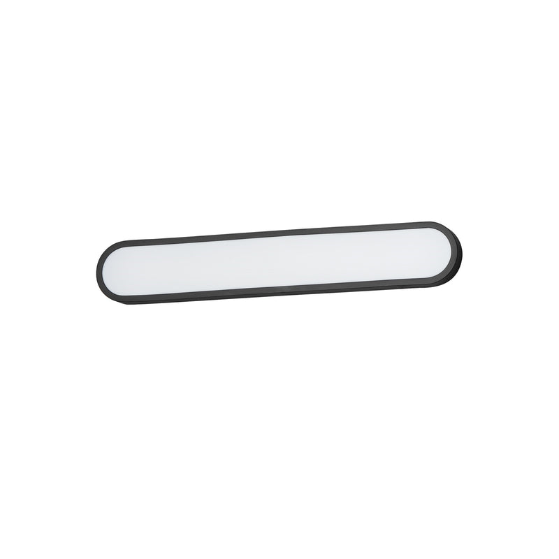ET2 Latitudes 30in 1-Light Bath Sconce | Modern Black and White Acrylic | Bathroom Vanity & Hallway | 5.75 x 30 in | Model E23463-BK