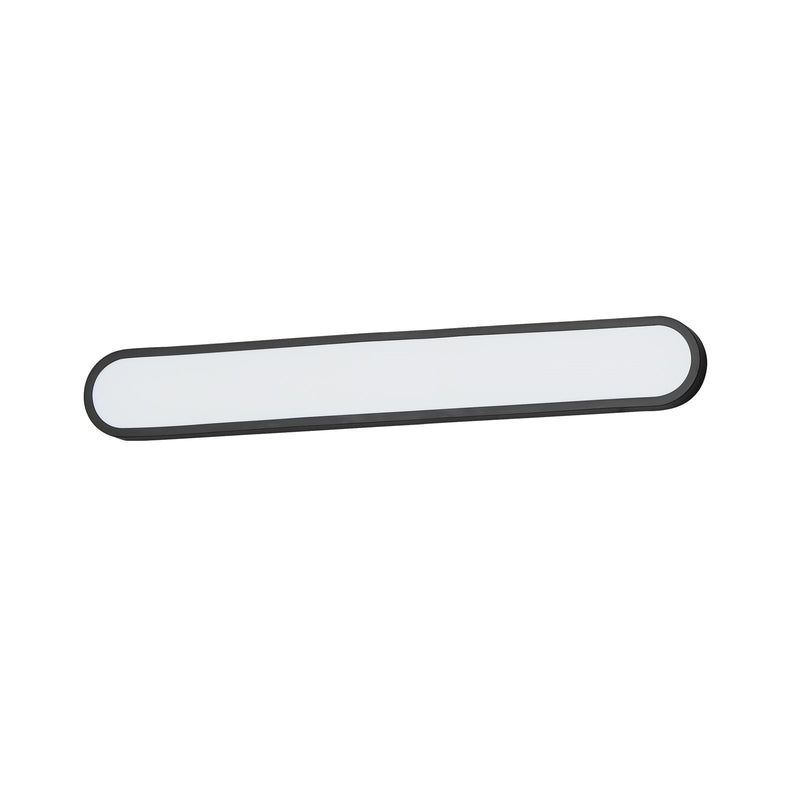 ET2 Latitudes 36in 1-Light Bath Sconce | Modern Black and White Acrylic | Bathroom Vanity & Hallway | 5.75 x 36 in | Model E23464-BK