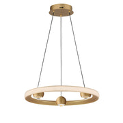 ET2 Lighting Nodes 1 Light 18" Ring Pendant, Gold
