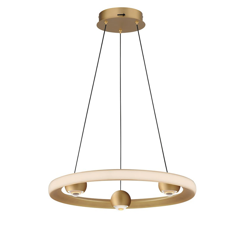 ET2 Lighting Nodes 1 Light 18" Ring Pendant, Gold