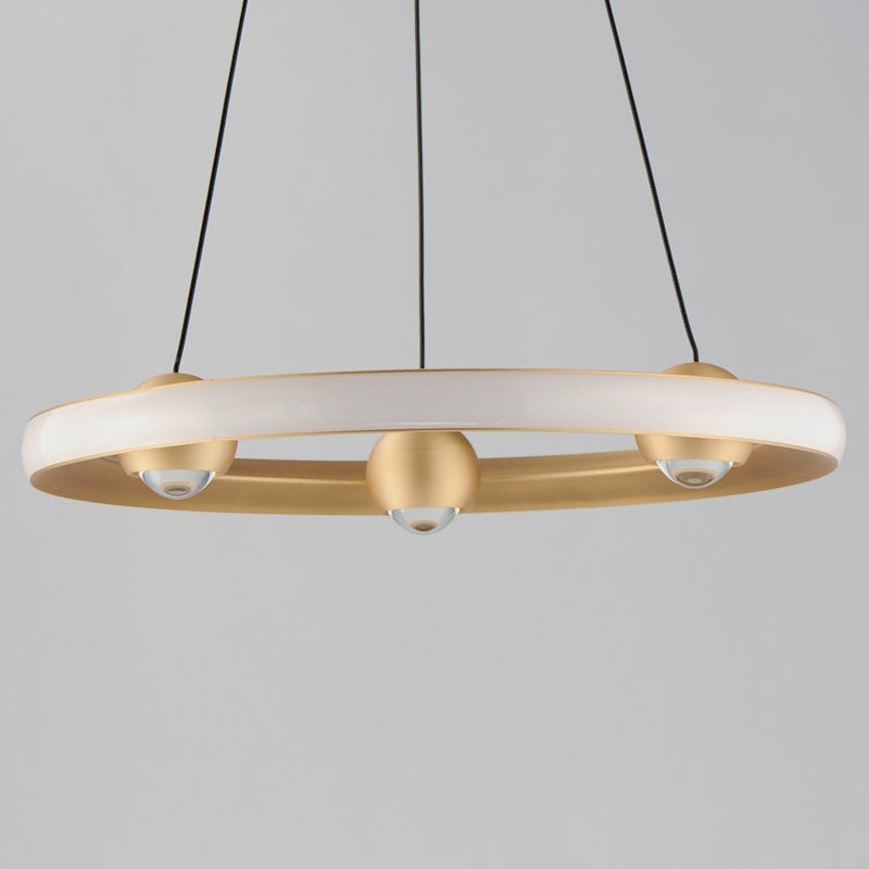 ET2 Lighting Nodes 1 Light 18" Ring Pendant, Gold