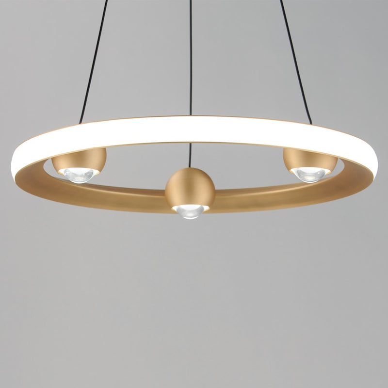 ET2 Lighting Nodes 1 Light 18" Ring Pendant, Gold