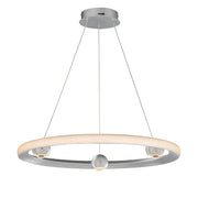 ET2 Lighting Nodes 1 Light 24" Ring Pendant, Brushed Aluminum