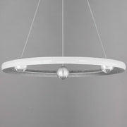 ET2 Lighting Nodes 1 Light 24" Ring Pendant, Brushed Aluminum