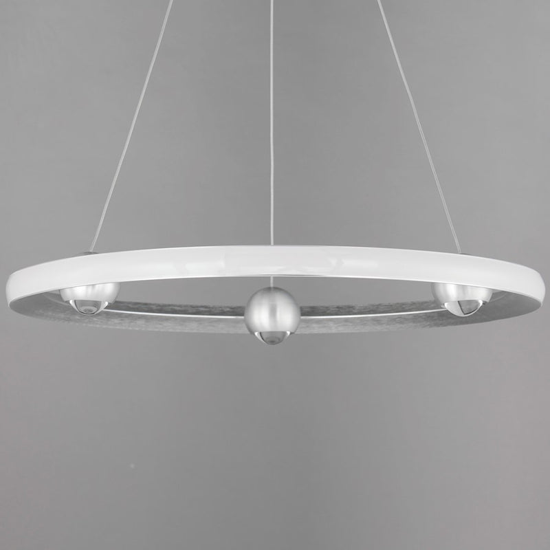 ET2 Lighting Nodes 1 Light 24" Ring Pendant, Brushed Aluminum