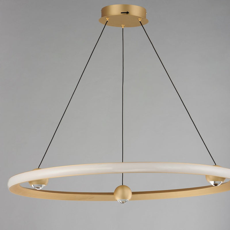 ET2 Lighting Nodes 1 Light 32" Ring Pendant, Gold