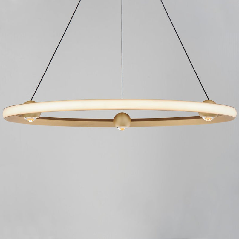 ET2 Lighting Nodes 1 Light 32" Ring Pendant, Gold