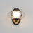 ET2 Lighting Amulet 1 Light LED Wall Sconce, Black/Brass/Clear